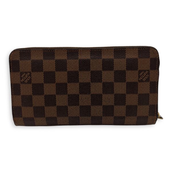 Zippy Organiser Damier Ebene Wallet in Coated Canvas, Gold hardware - Image 2
