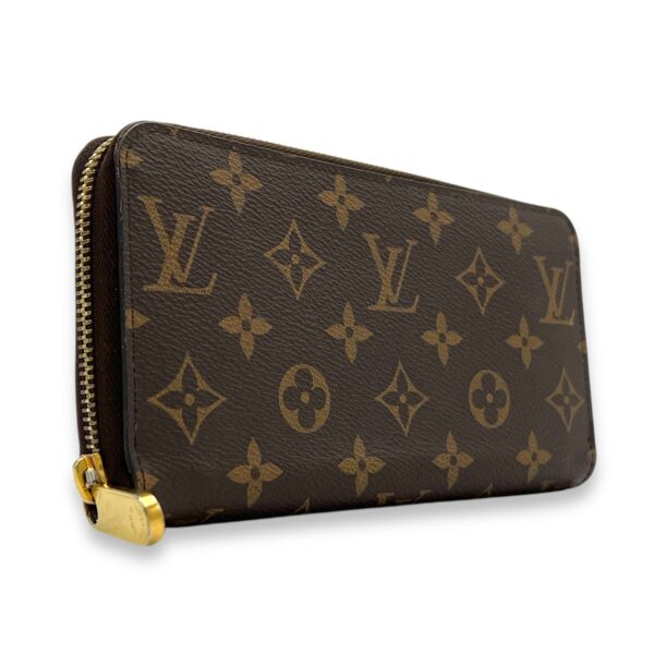 Zippy Long Brown Wallet in Monogram Coated Canvas, Gold hardware - Image 3