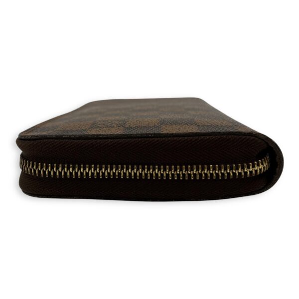 Zippy Organiser Damier Ebene Wallet in Coated Canvas, Gold hardware - Image 3