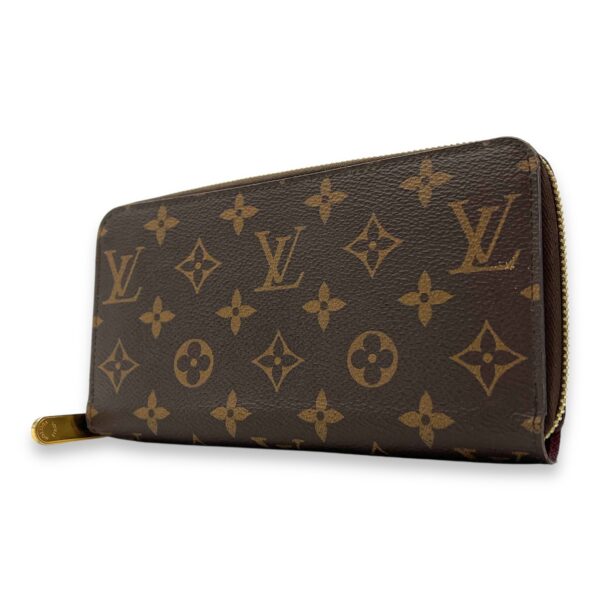 Zippy Long Brown Wallet in Monogram Coated Canvas, Gold hardware - Image 4