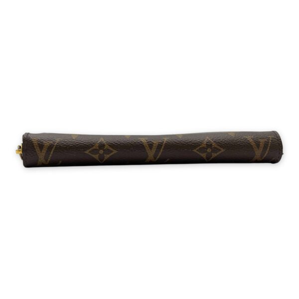 Zippy Long Brown Wallet in Monogram Coated Canvas, Gold hardware - Image 5