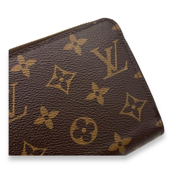 Zippy Long Brown Wallet in Monogram Coated Canvas, Gold hardware - Image 6