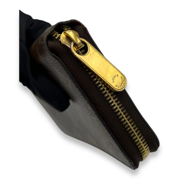Zippy Long Brown Wallet in Monogram Coated Canvas, Gold hardware - Image 8