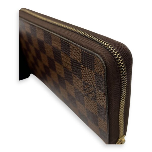 Zippy Organiser Damier Ebene Wallet in Coated Canvas, Gold hardware - Image 10