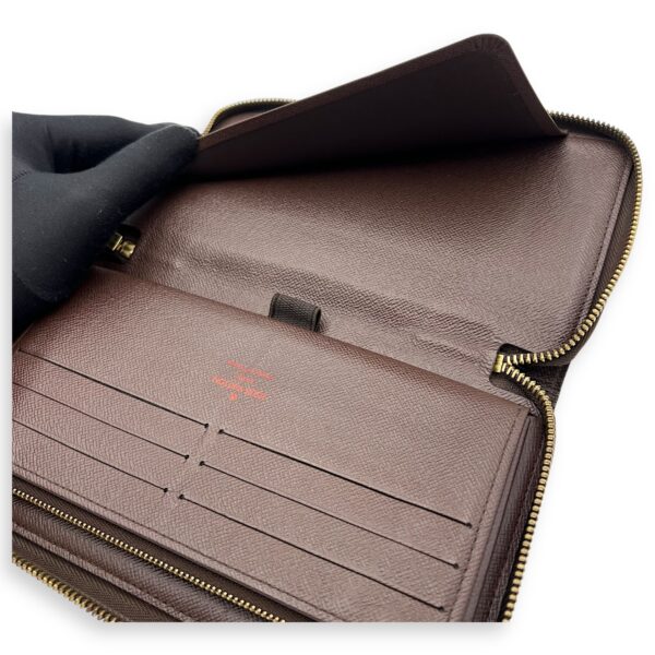Zippy Organiser Damier Ebene Wallet in Coated Canvas, Gold hardware - Image 15